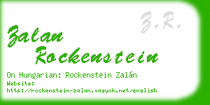 zalan rockenstein business card