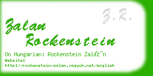 zalan rockenstein business card